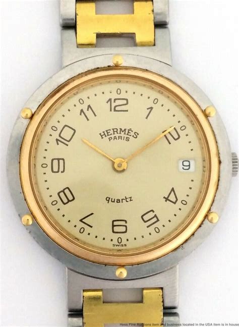 ebay vintage hermes watch|Hermes unisex 2101079 watch.